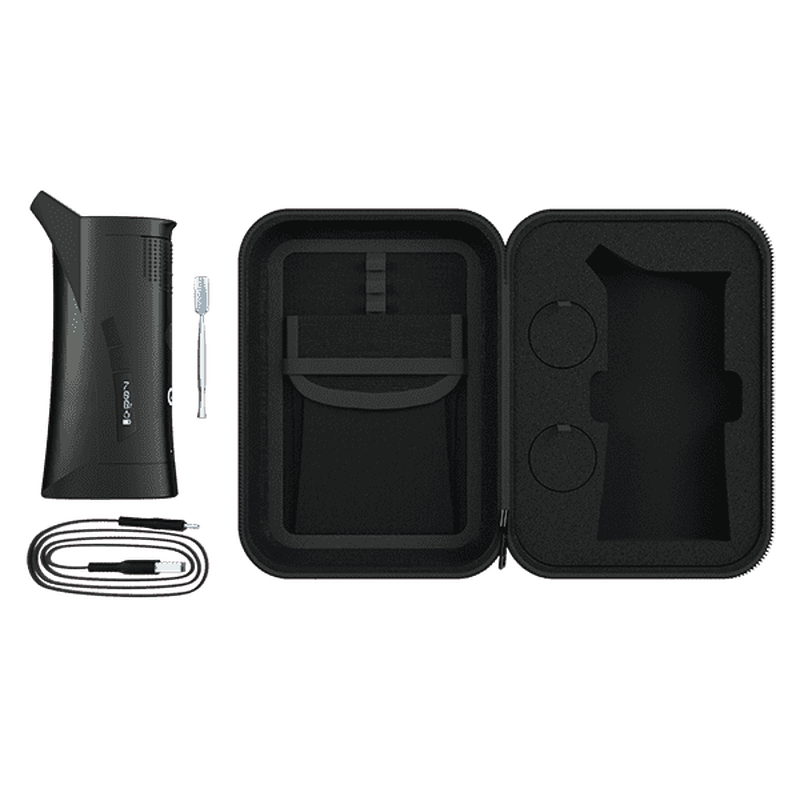 g pen roam vaporizer in black color open kit