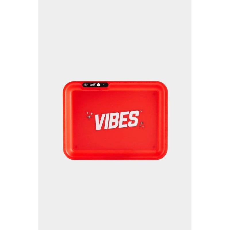 Glow Tray X Vibes Red LED Rolling Tray