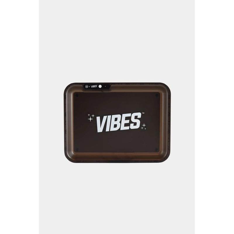 Glow Tray X Vibes Black LED Rolling Tray